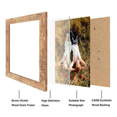 iRahmen back showing fasteners and easel for quick assembly and versatile display benefit