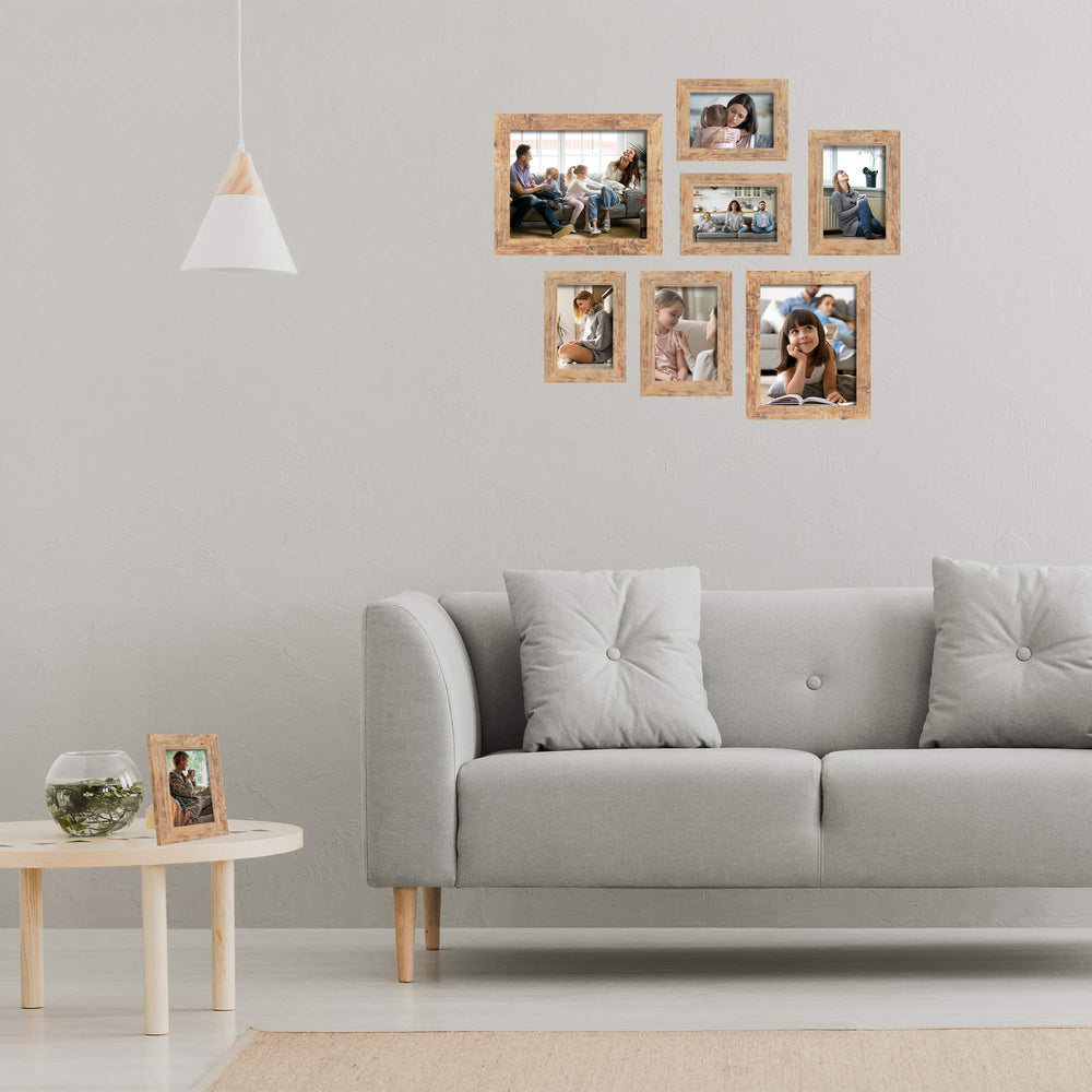 iRahmen frames arranged on a desk in an office to showcase prints and professional styling benefit