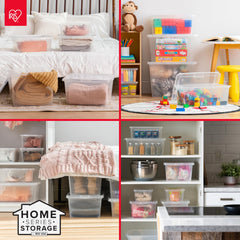 IRIS USA bin with craft items inside highlighting organized storage benefit