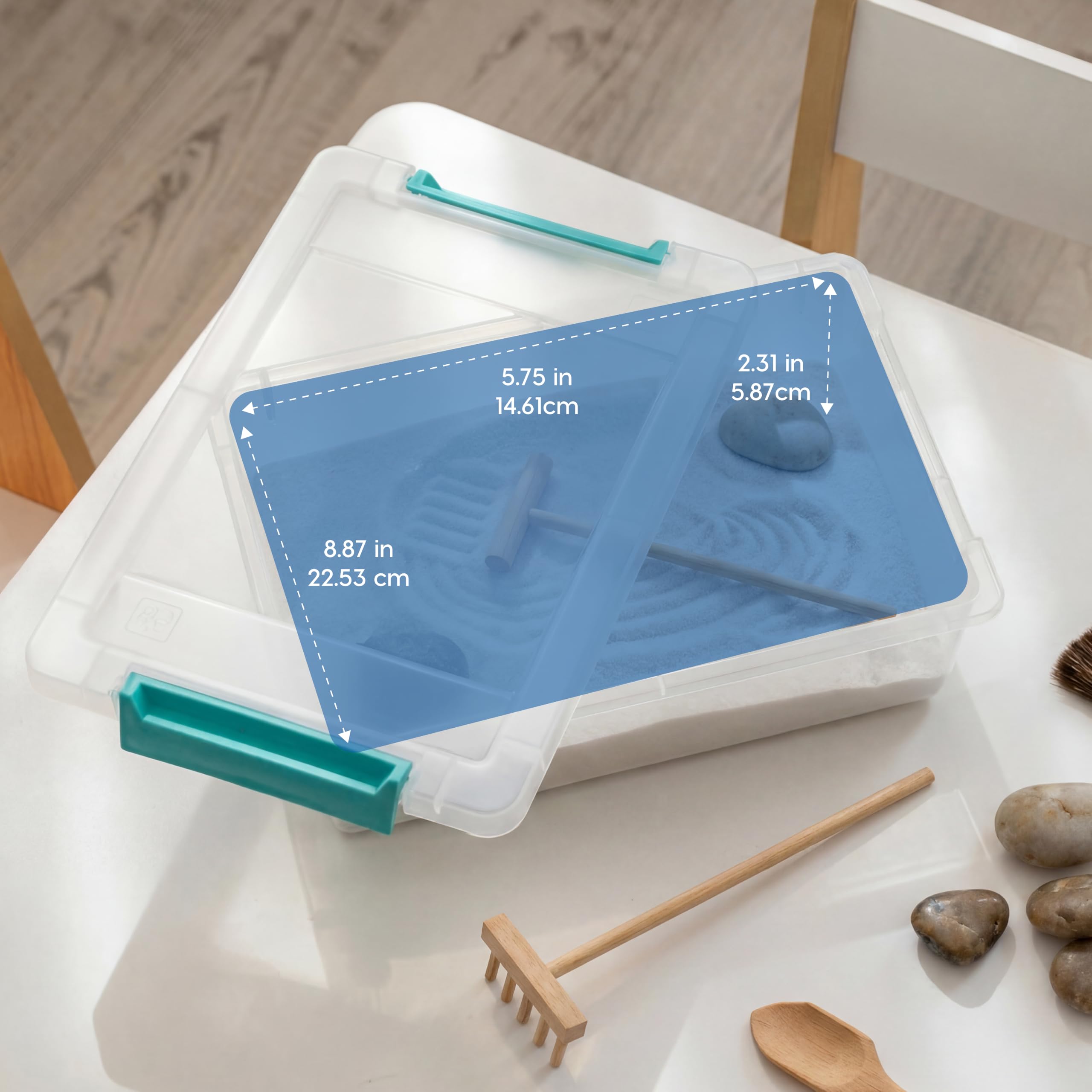 IRIS USA clear side view highlighting transparent body for instant content visibility