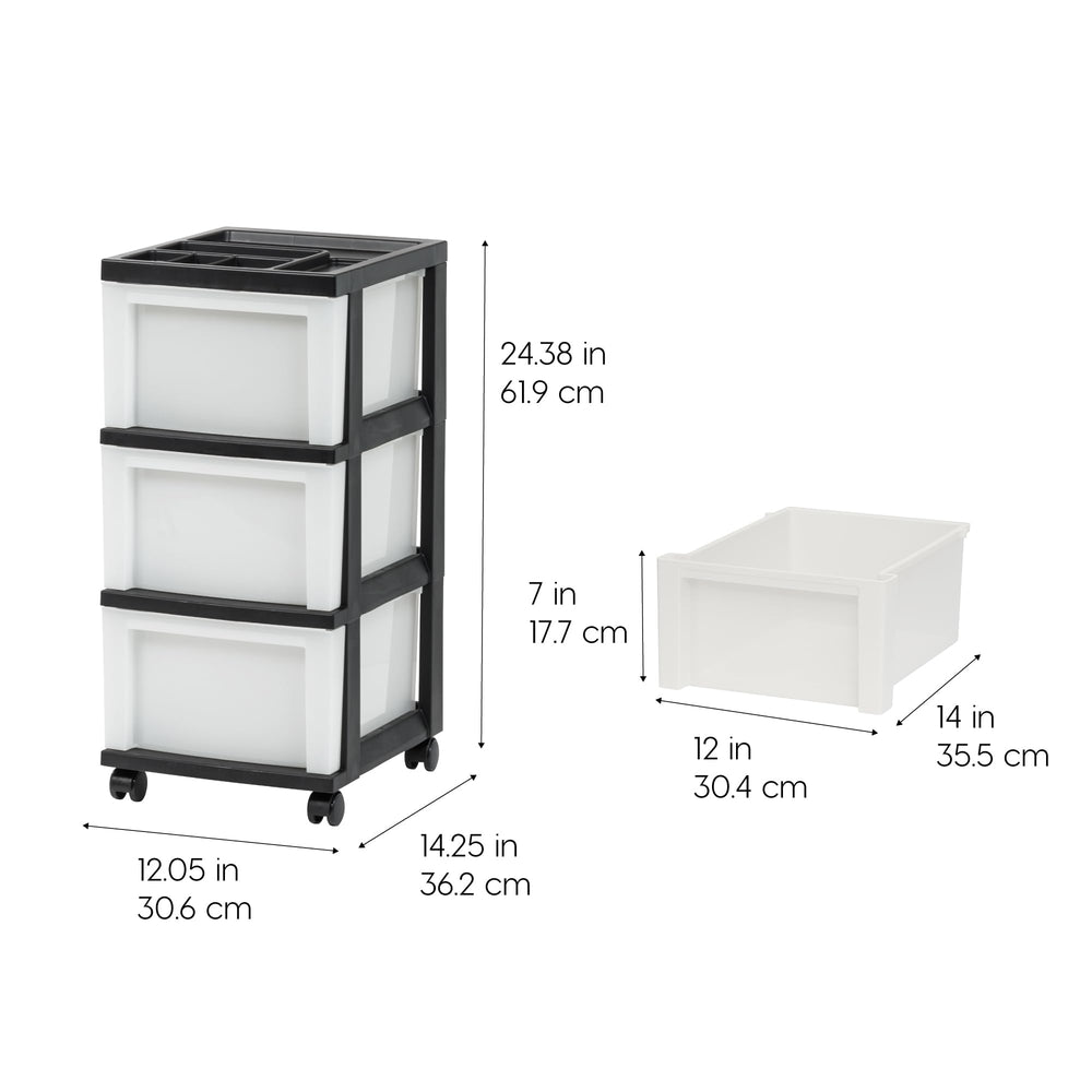 IRIS USA close-up of drawer edge and smooth-glide runner for effortless access and durability