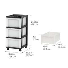 IRIS USA close-up of drawer edge and smooth-glide runner for effortless access and durability