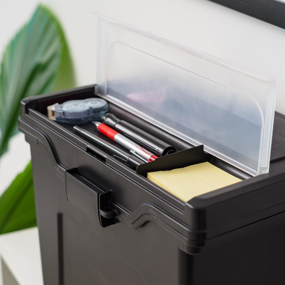 IRIS USA file box in an office setting for organized, accessible paperwork
