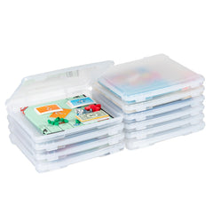 IRIS USA front view of clear slim case showing organized benefit