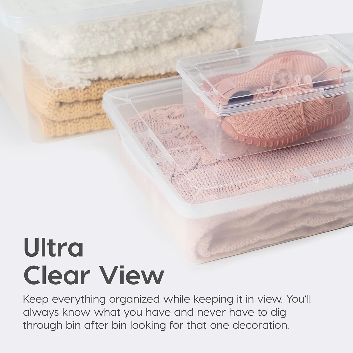 IRIS USA close-up of lid snap illustrating dust-free containment benefit