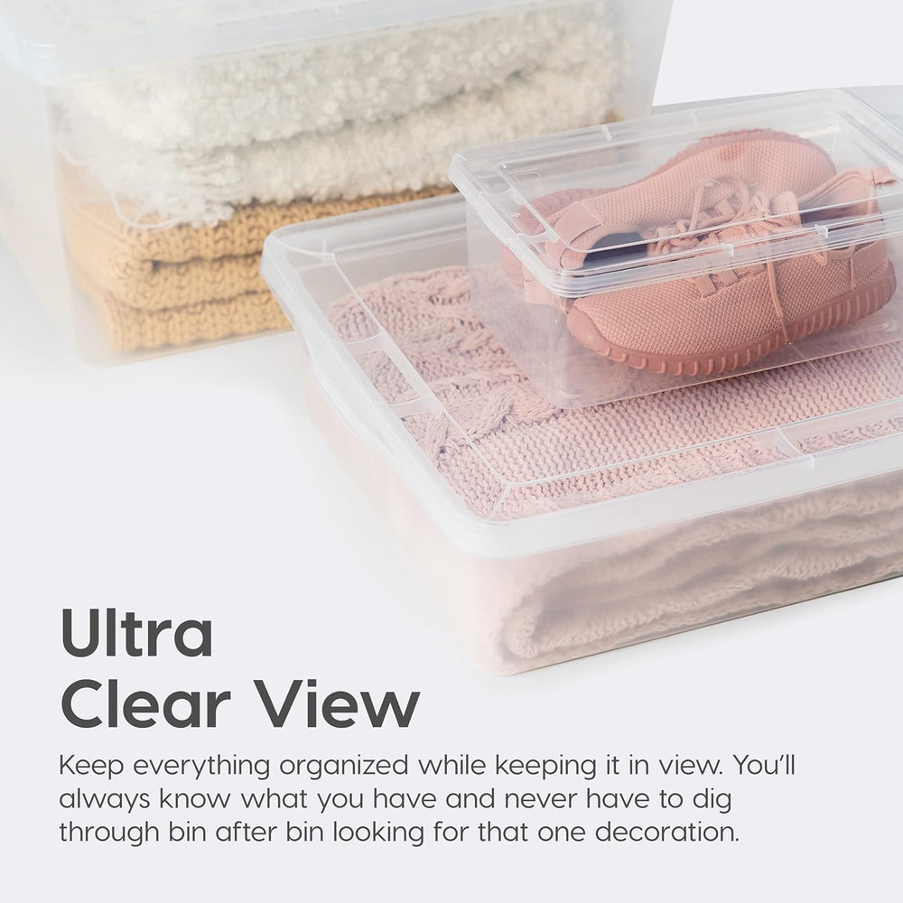 IRIS USA close-up of lid snap illustrating dust-free containment benefit