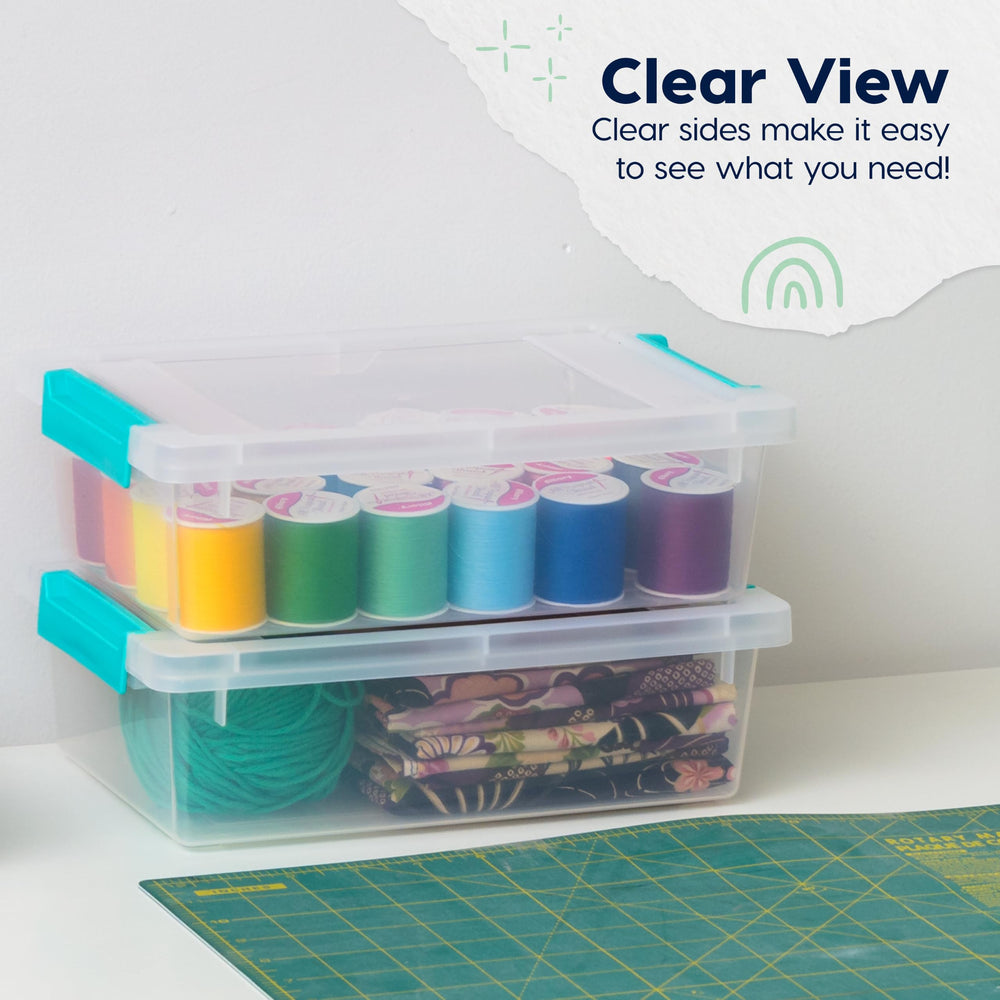IRIS USA open lid revealing interior capacity and organized compartments benefit