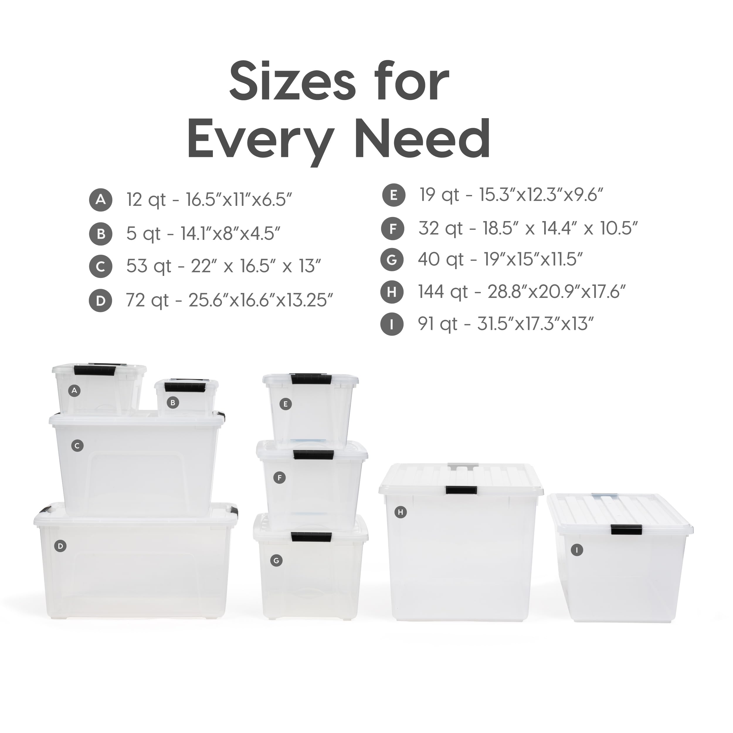 IRIS USA bin beside backpack to show size and capacity
