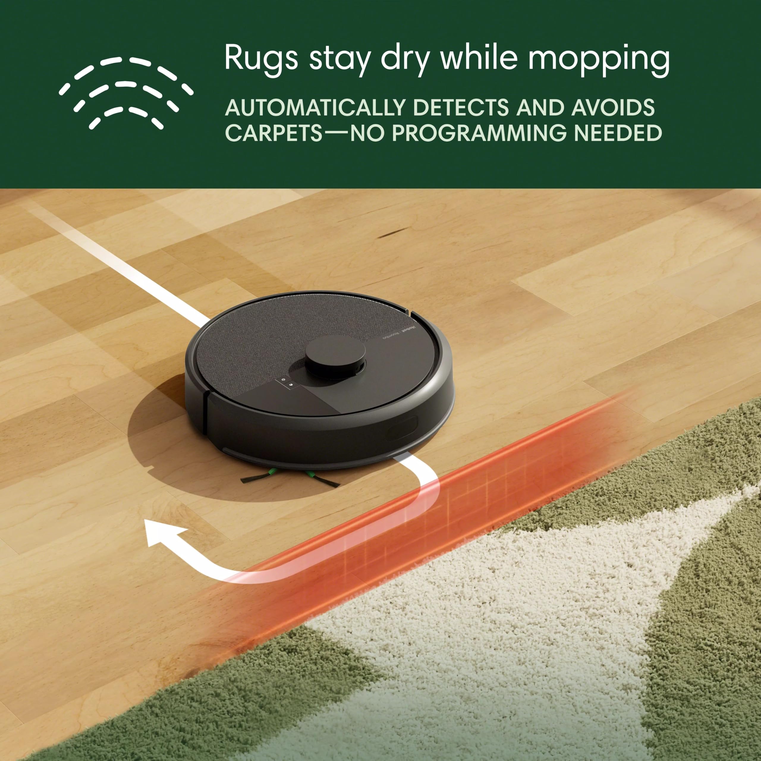 iRobot Roomba 105 suction demo on debris pile showing powerful pickup benefit deeper clean