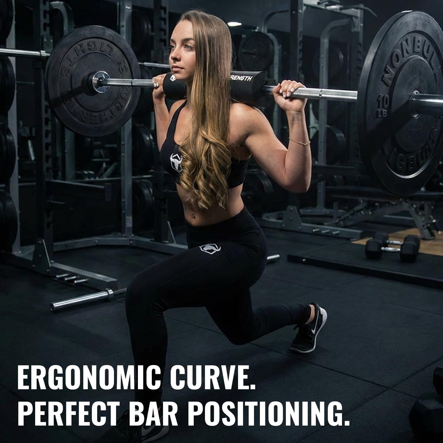 Iron Bull Strength pad beside ruler for scale showing portable 45cm length benefit