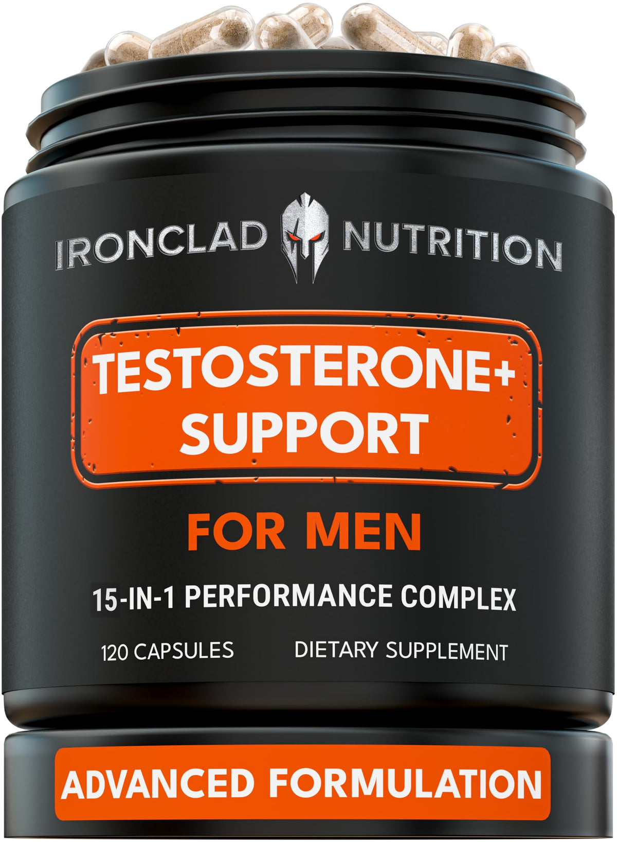 IRONCLAD NUTRITION front packaging showing bottle and label, professional quality