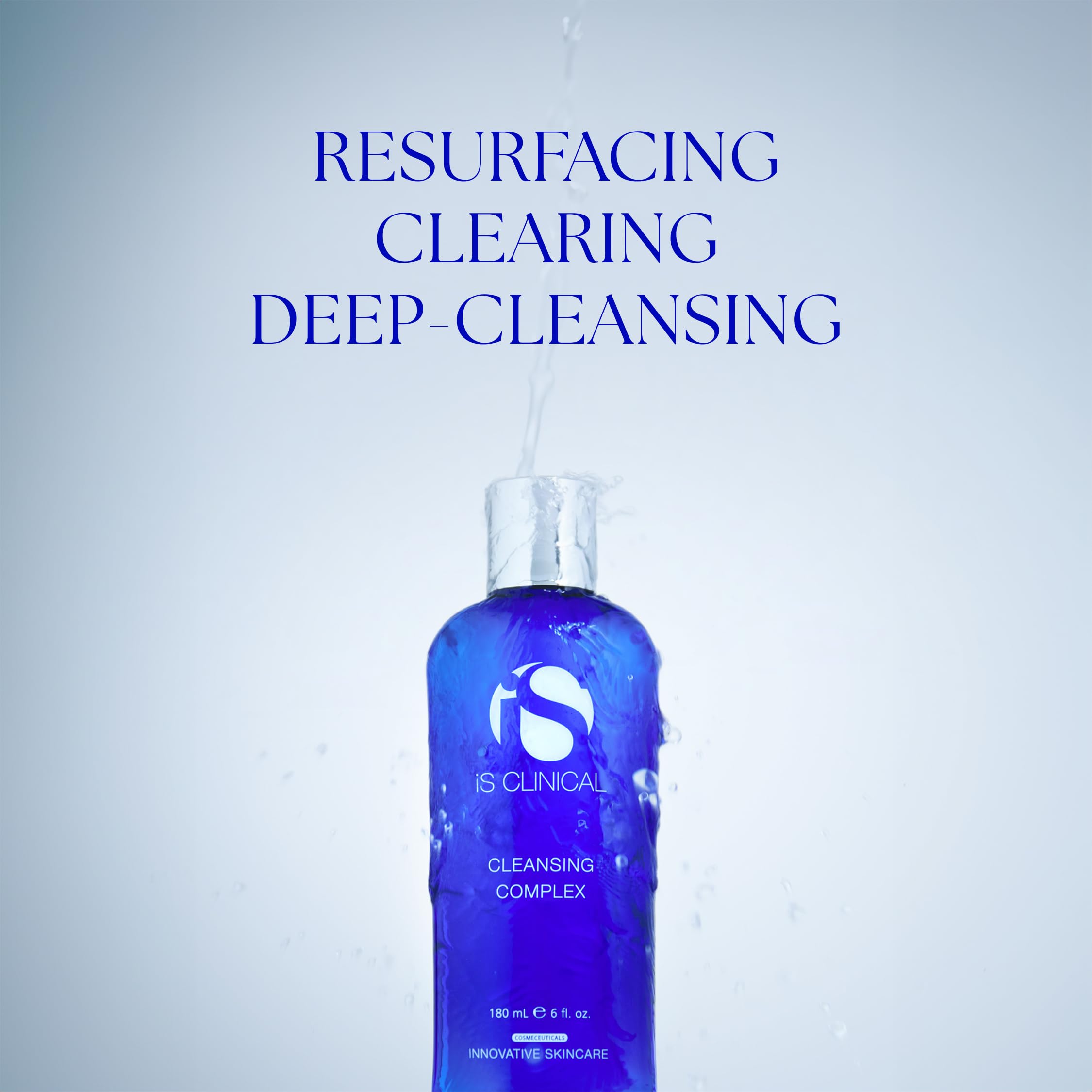 iS CLINICAL gel texture closeup illustrating lightweight feel and gentle cleansing benefit