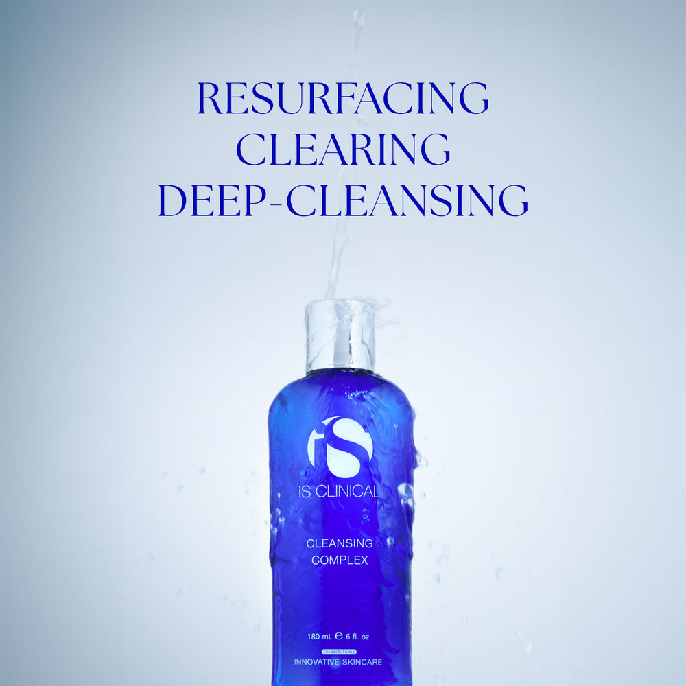 iS CLINICAL gel texture closeup illustrating lightweight feel and gentle cleansing benefit