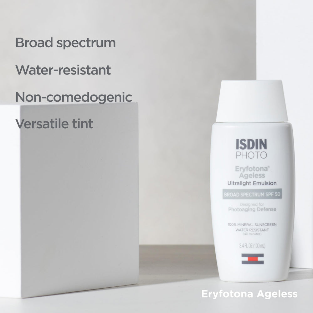 ISDIN product applied under makeup demonstrating smooth layering