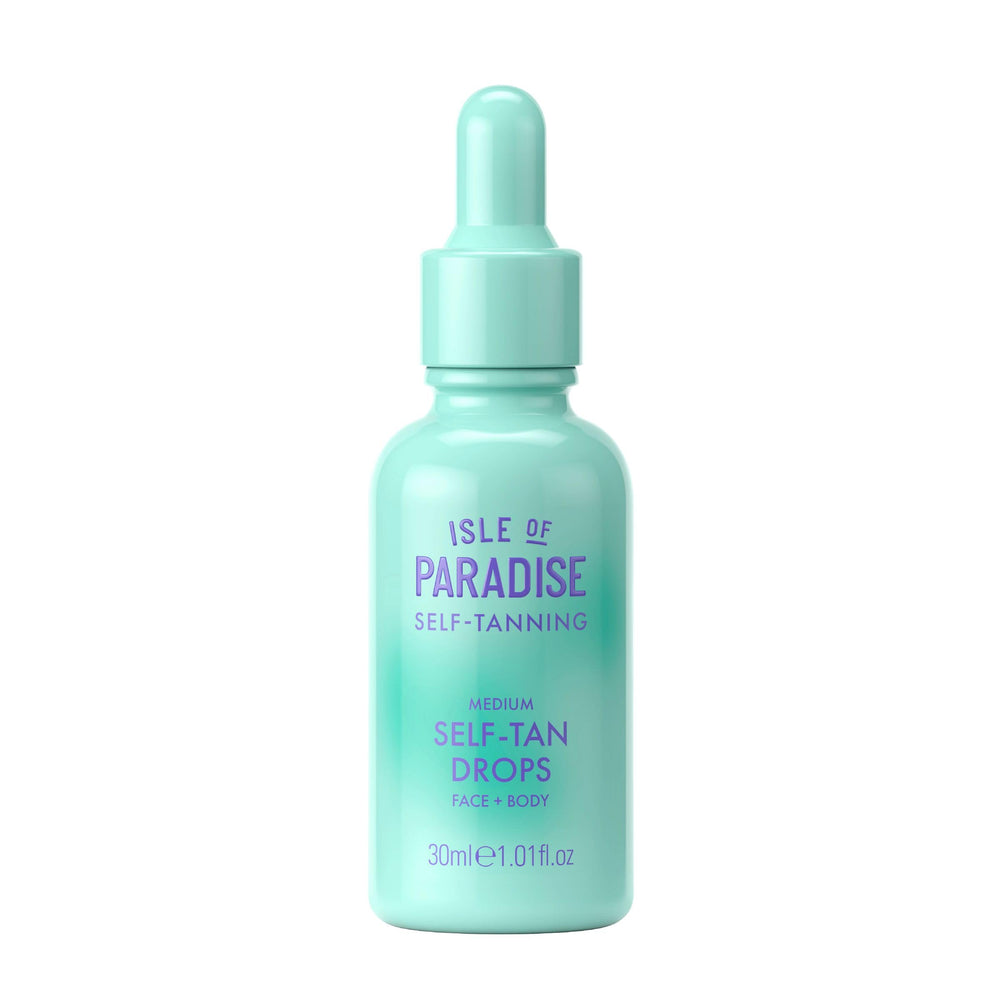 Isle of Paradise front packaging showing bottle and label benefits