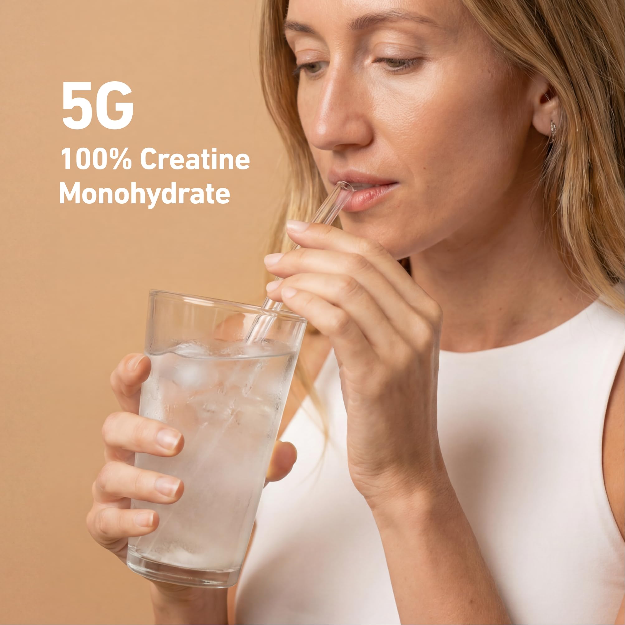 Isopure powder dissolving in glass to show fast-mixing convenience benefit