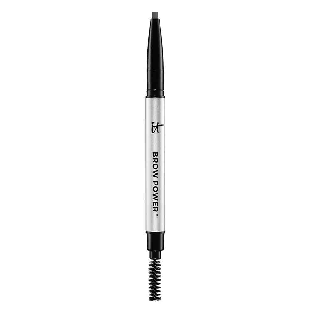 IT Cosmetics front packaging showing pencil and cap, clear brand presentation and portability