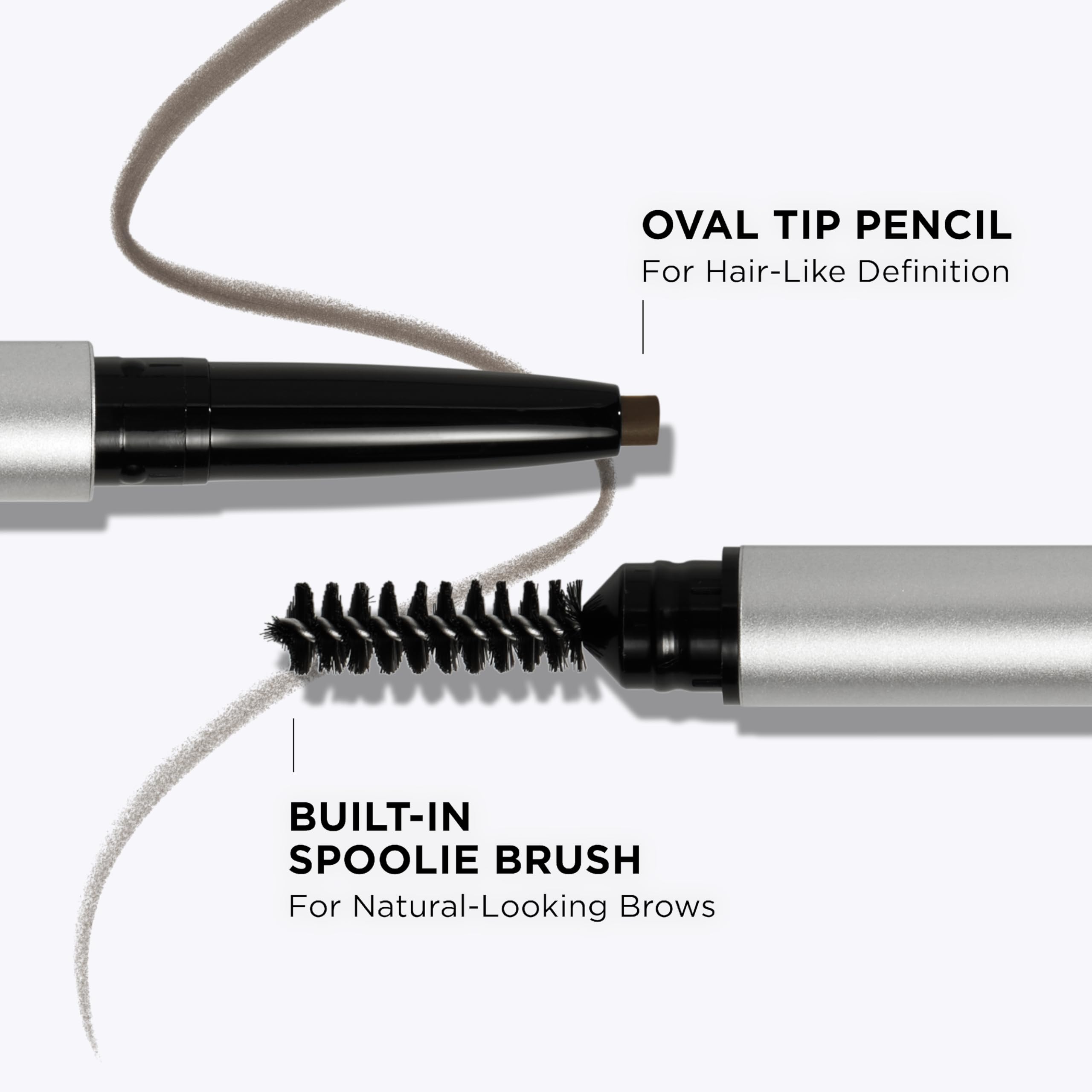 IT Cosmetics pencil pigment swatch showing texture, blendability, and longwear benefits