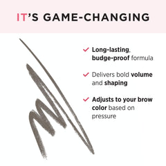 IT Cosmetics triangular tip close-up demonstrating dual-edge design for defining and filling