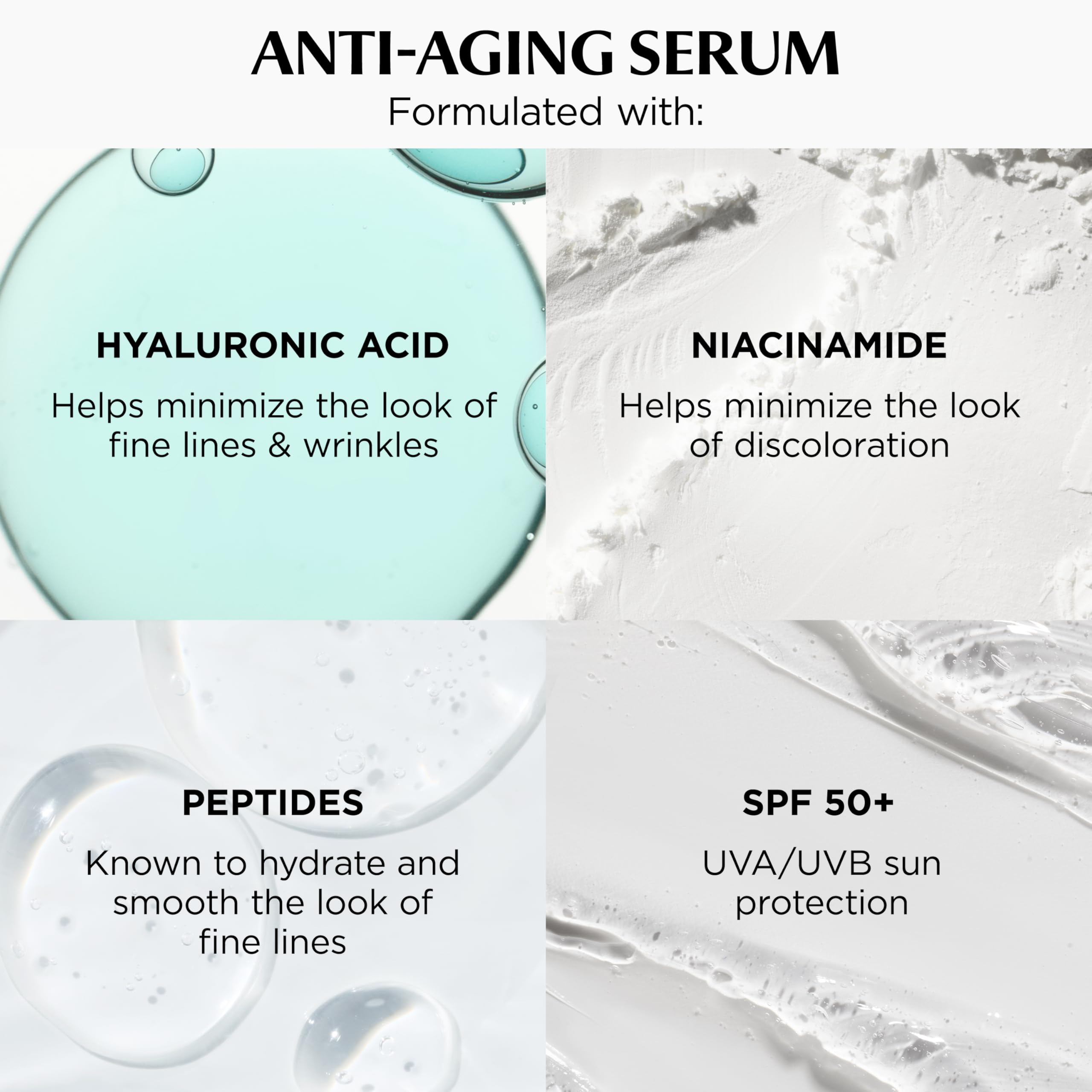 IT Cosmetics ingredient label close-up highlighting hyaluronic acid and peptides