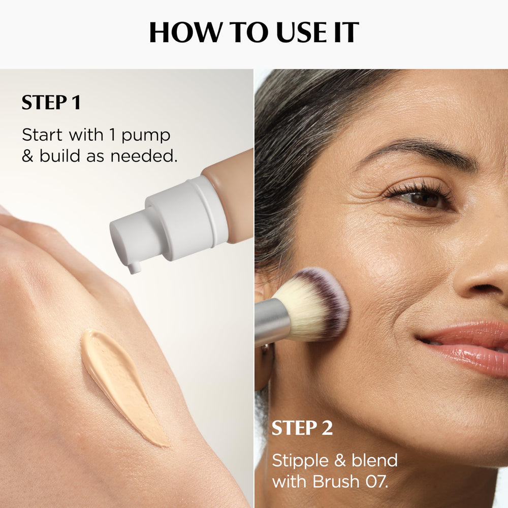 IT Cosmetics on model in daylight showing radiant, natural finish