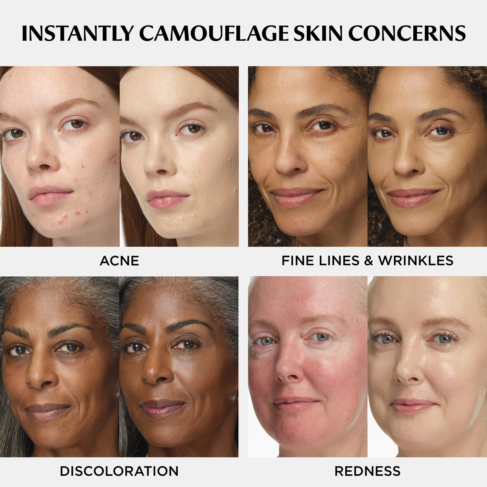 IT Cosmetics on model wearing Medium Tan for realistic color match benefit