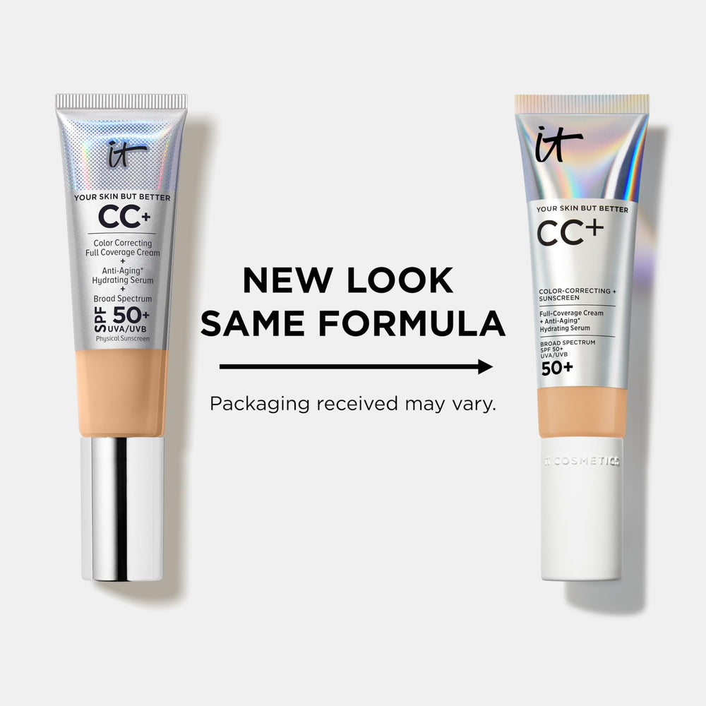 IT Cosmetics travel-sized tube compact for on-the-go SPF and coverage benefit