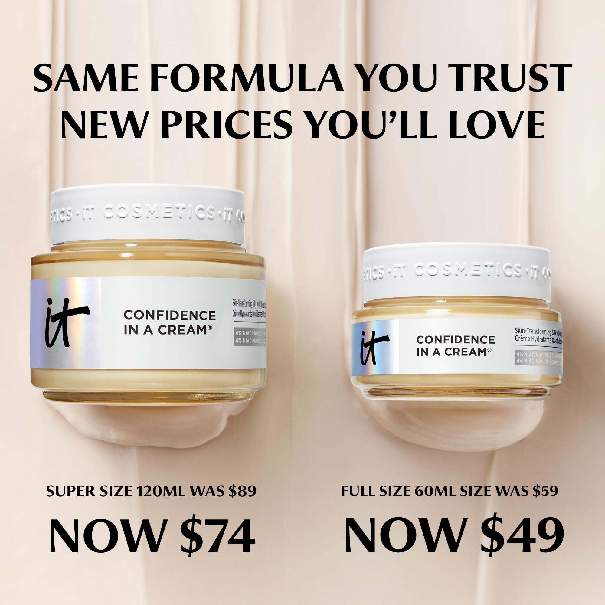 IT Cosmetics refill pouch and jar displaying sustainable refill convenience