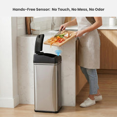 iTouchless AbsorbX filter compartment visible for odor control benefit