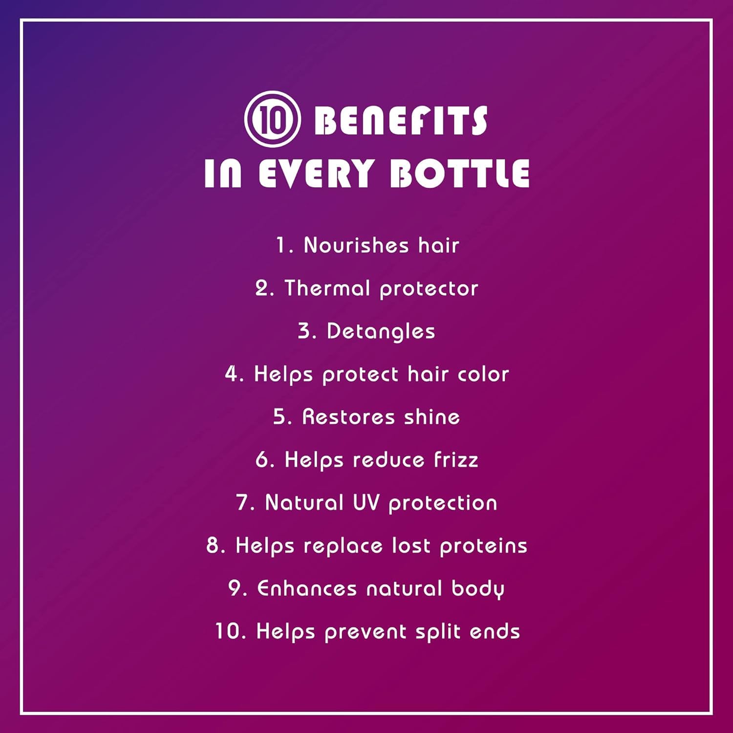 It's A 10 application on damp hair demonstrating detangling and smoother results