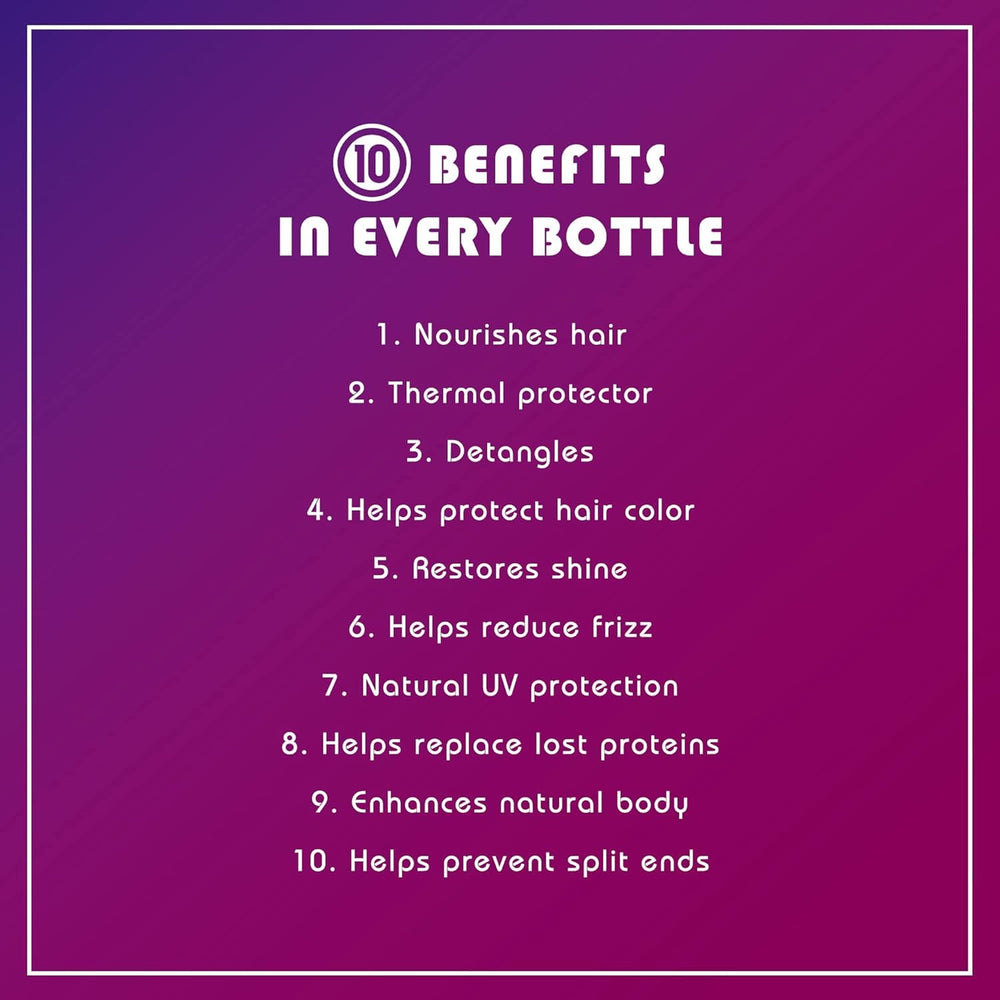 It's A 10 application on damp hair demonstrating detangling and smoother results