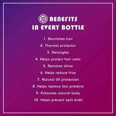 It's A 10 application on damp hair demonstrating detangling and smoother results