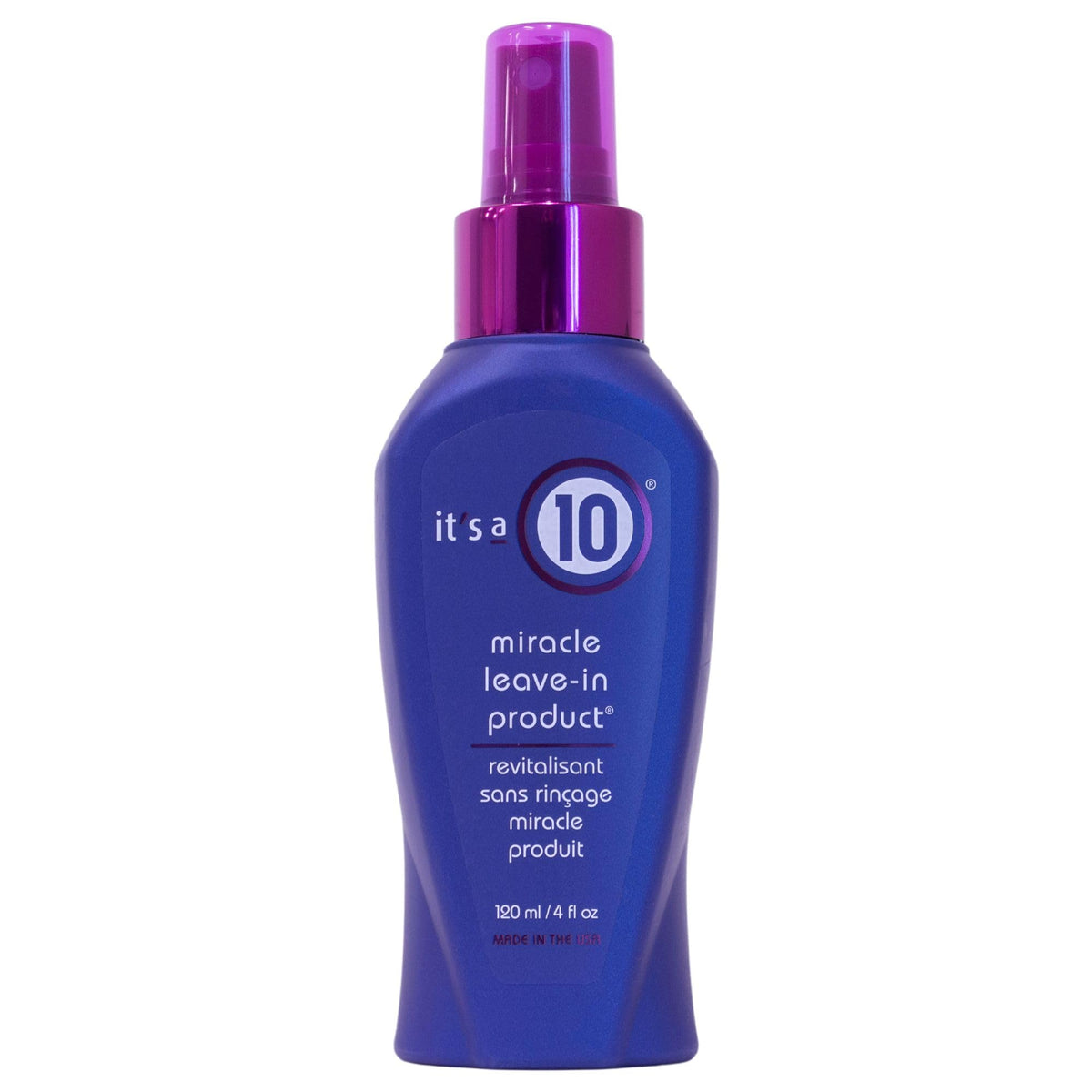 It's A 10 front packaging 4 oz showing label and size benefit compact travel-friendly