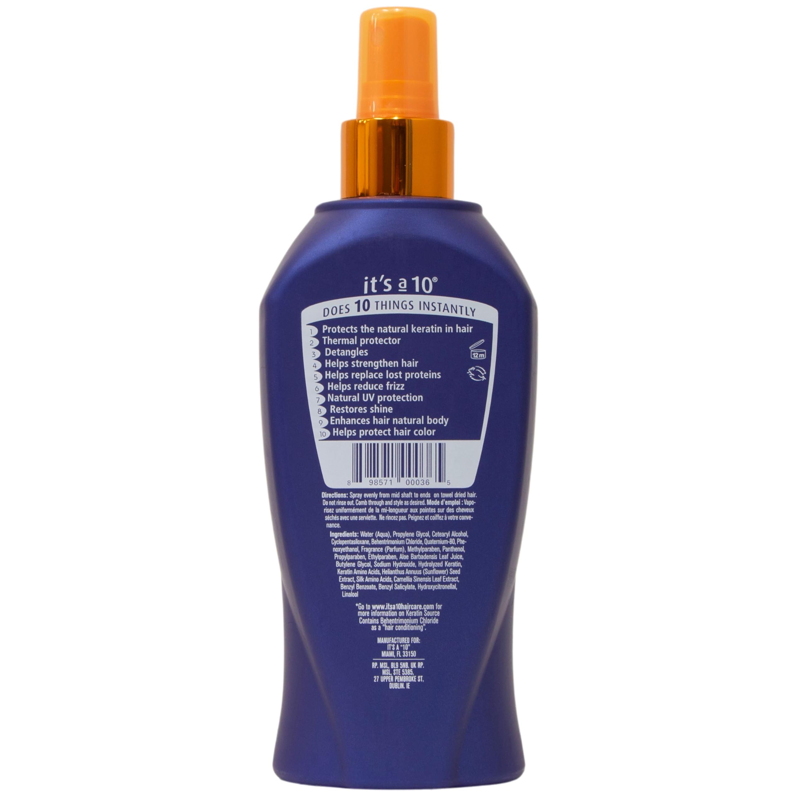 It's A 10 spray texture on hand highlighting lightweight, non-greasy finish