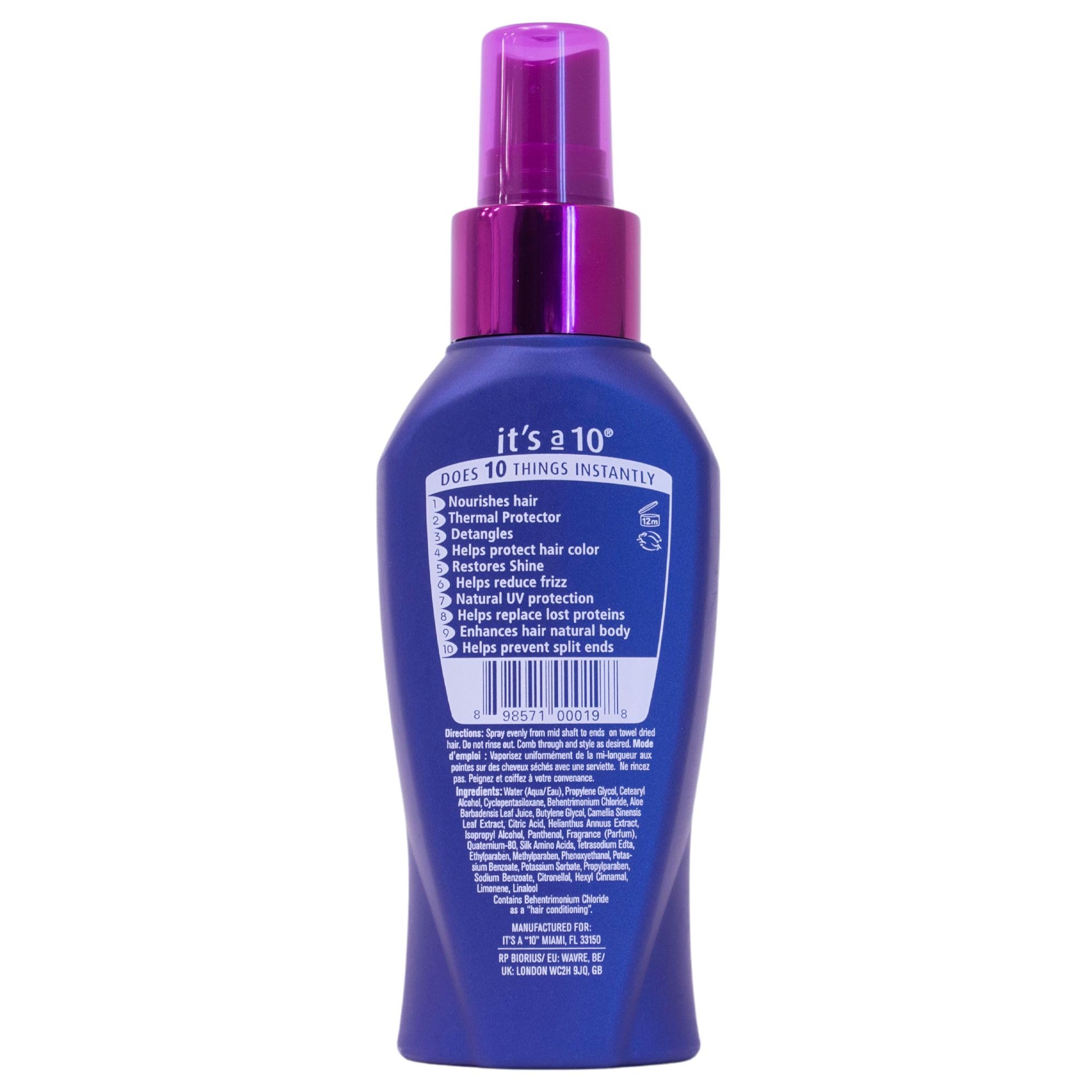 It's A 10 texture on hand illustrating lightweight formula that absorbs quickly