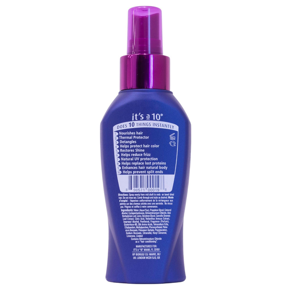 It's A 10 texture on hand illustrating lightweight formula that absorbs quickly