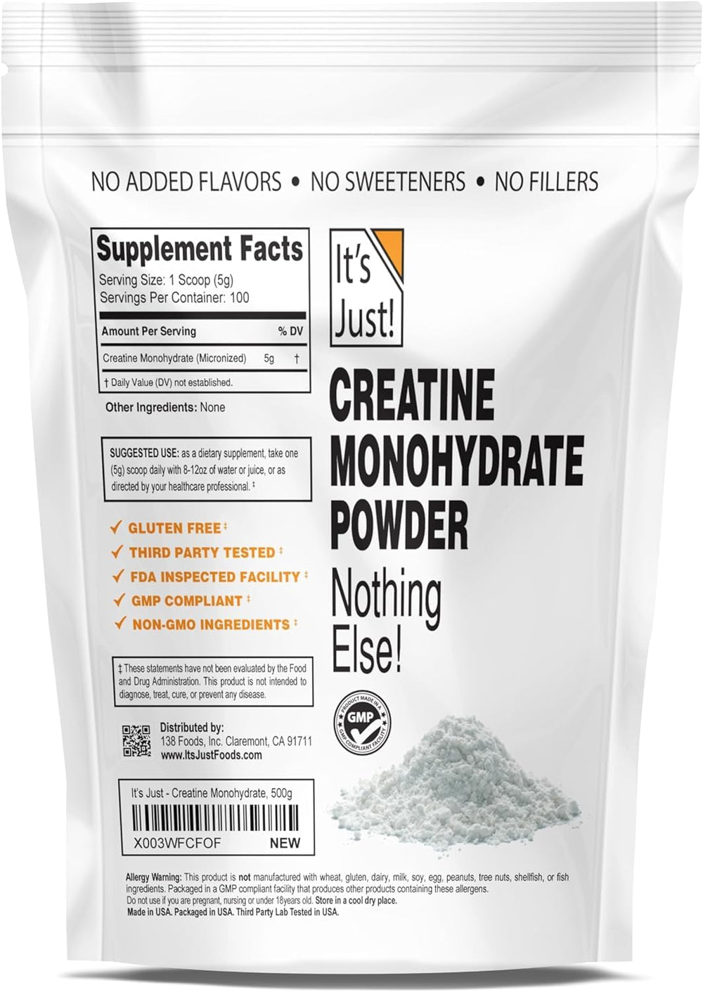 It's Just! pouch inside gym bag suggesting portability and ready-to-go supplementation