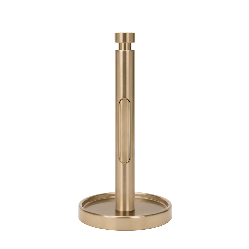 Ivilon front view warm gold holder on countertop showcasing elegant finish and stability