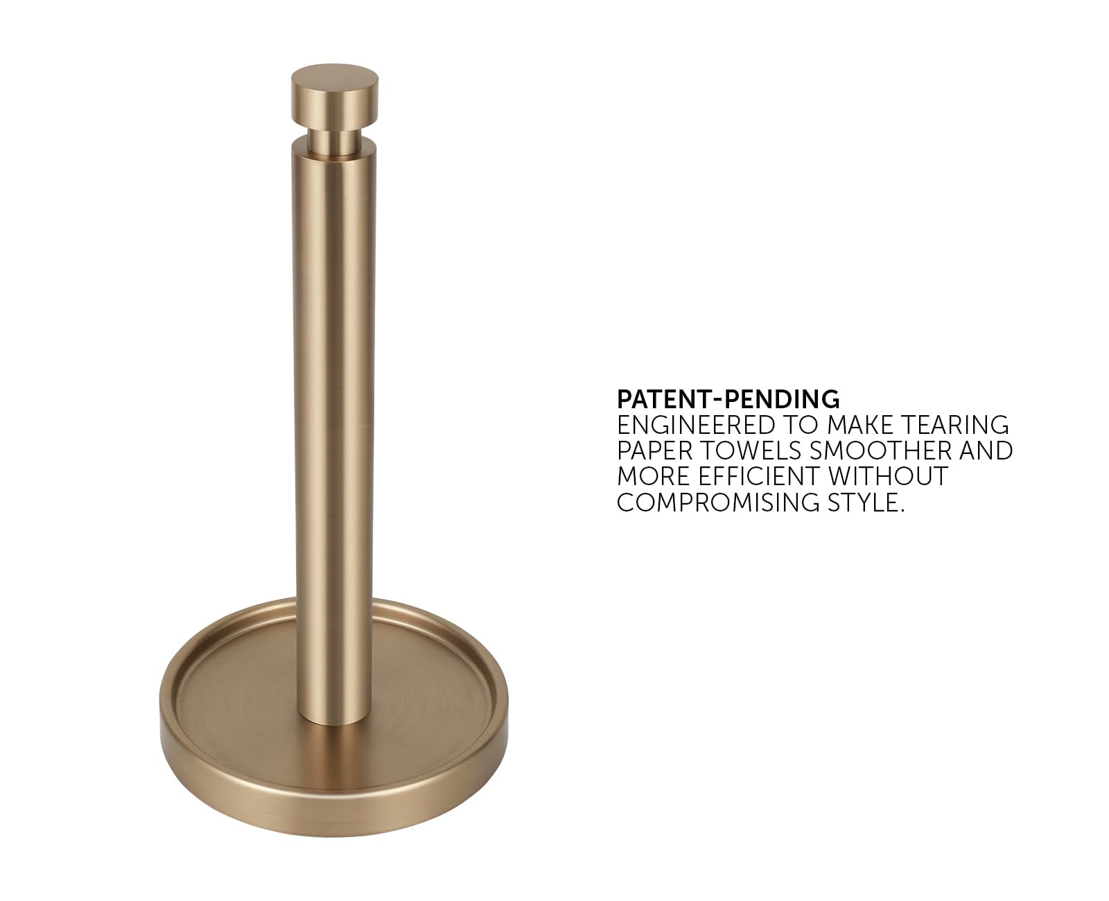 Ivilon warm gold weighted base closeup highlighting non-slip pad for steady tearing