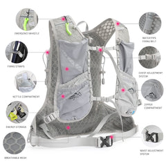IX INOXTO food-grade hydration bladder and long drinking tube for convenient sipping