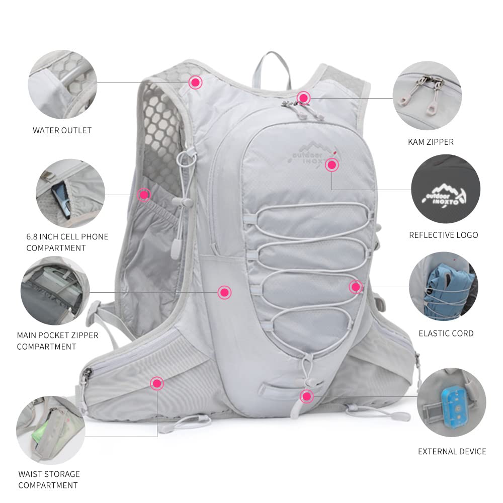 IX INOXTO shoulder pocket holding 250ml bottle for easy access and quick hydration