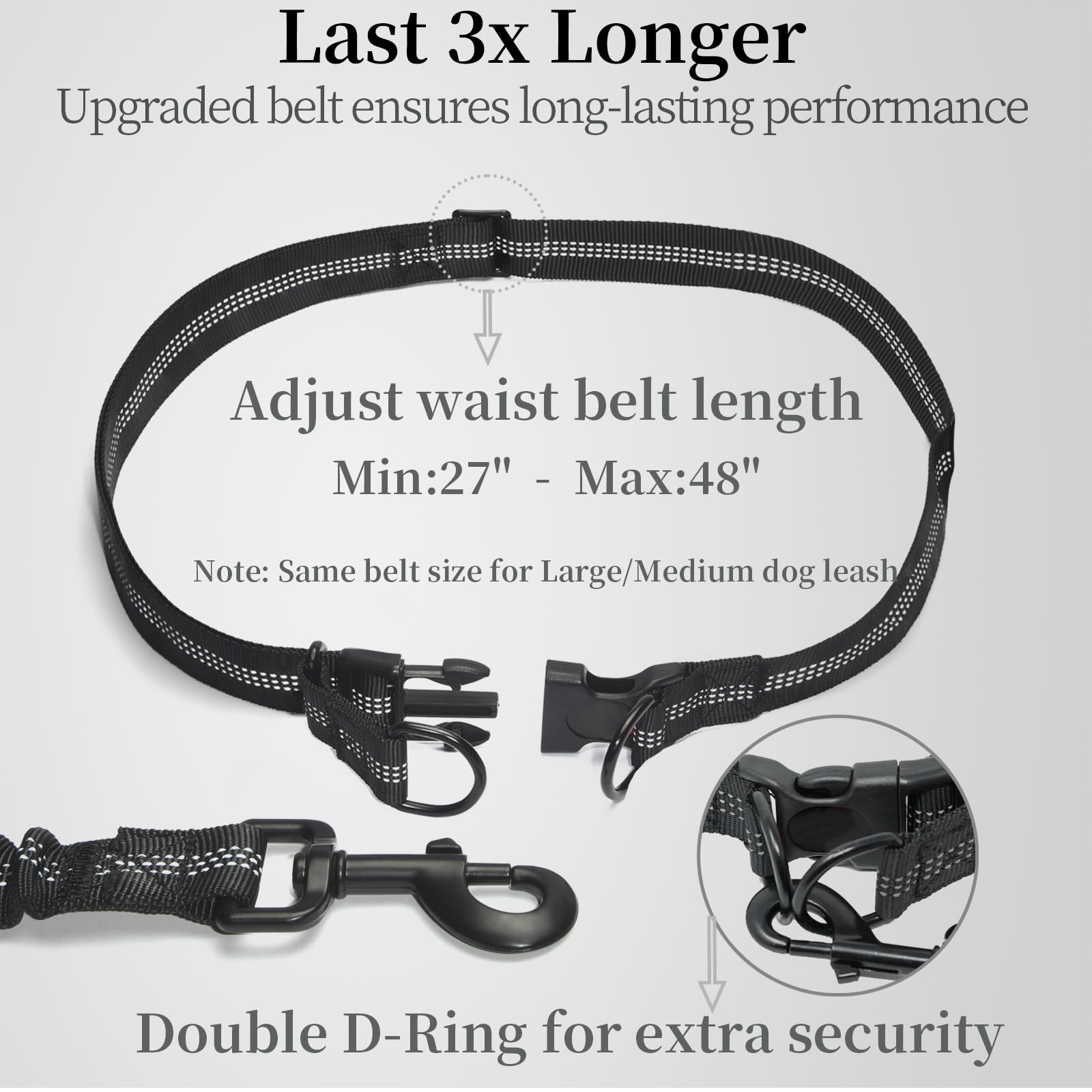 iYoShop heavy-duty clip and D-ring provide secure attachment