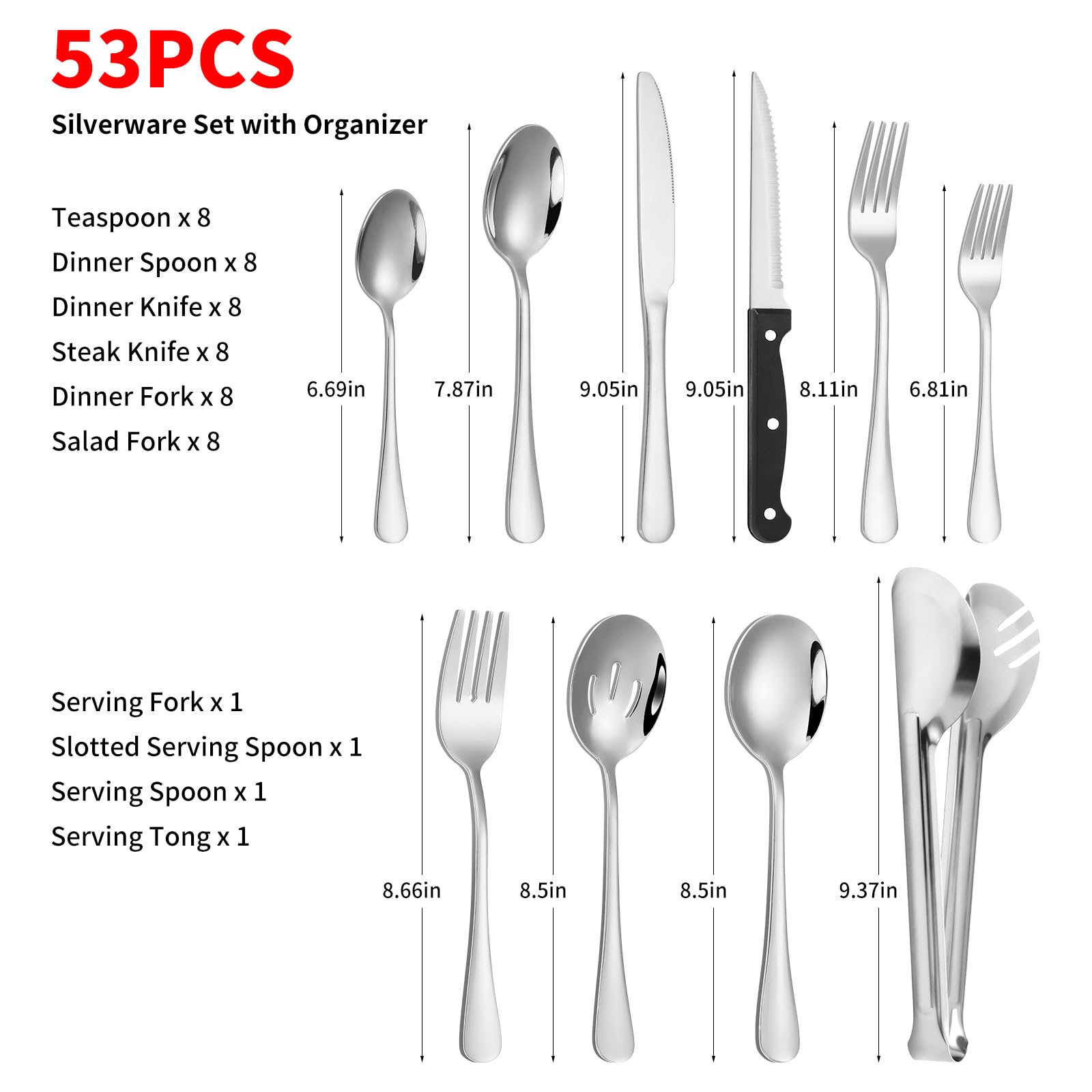 Izurok serving utensils displayed on table illustrating durable handles and easy serving