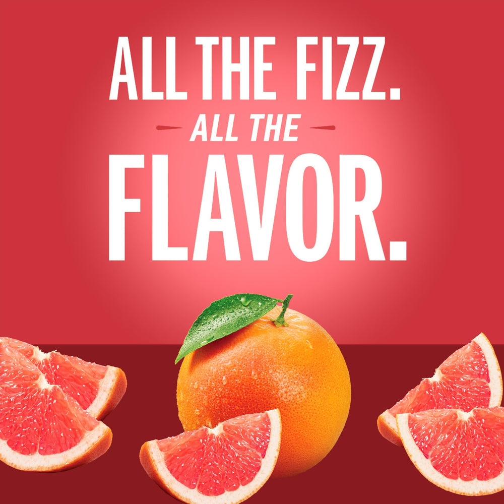 IZZE opened grapefruit can top view showing easy-open convenience