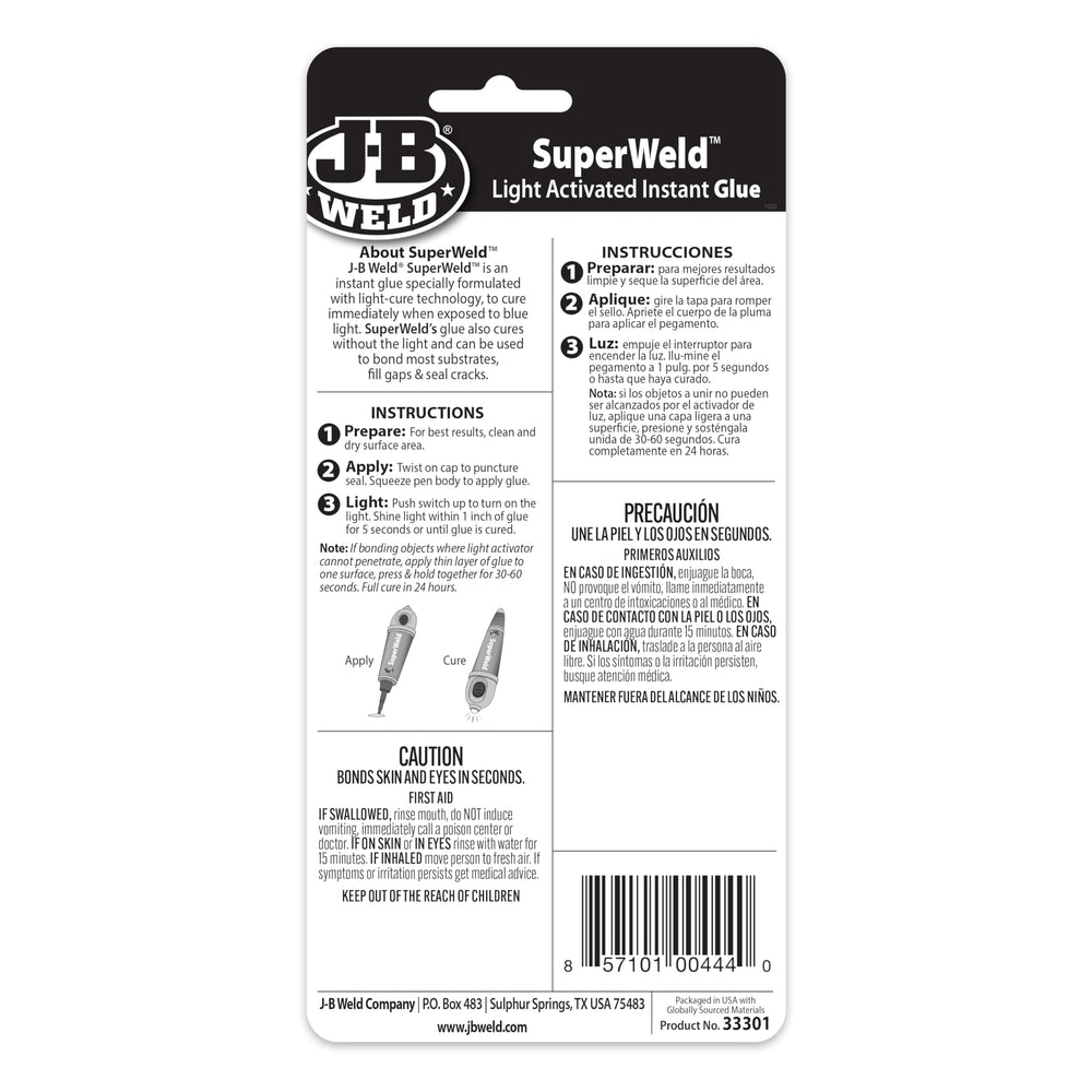 J-B Weld precision applicator tip close-up for controlled, mess-free glue placement