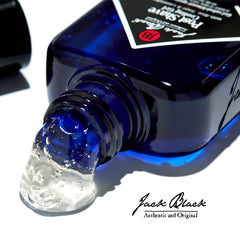 Jack Black gel applied to jawline demonstrating post-shave cooling and reduced irritation