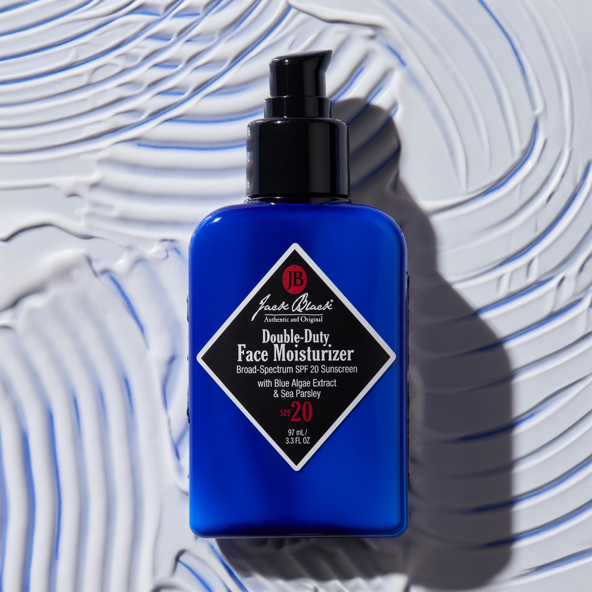 Jack Black in a morning routine scene showing streamlined skincare benefit