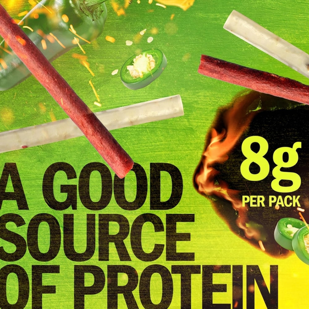 Jack Link's 16-pack spread on table illustrating bulk convenience