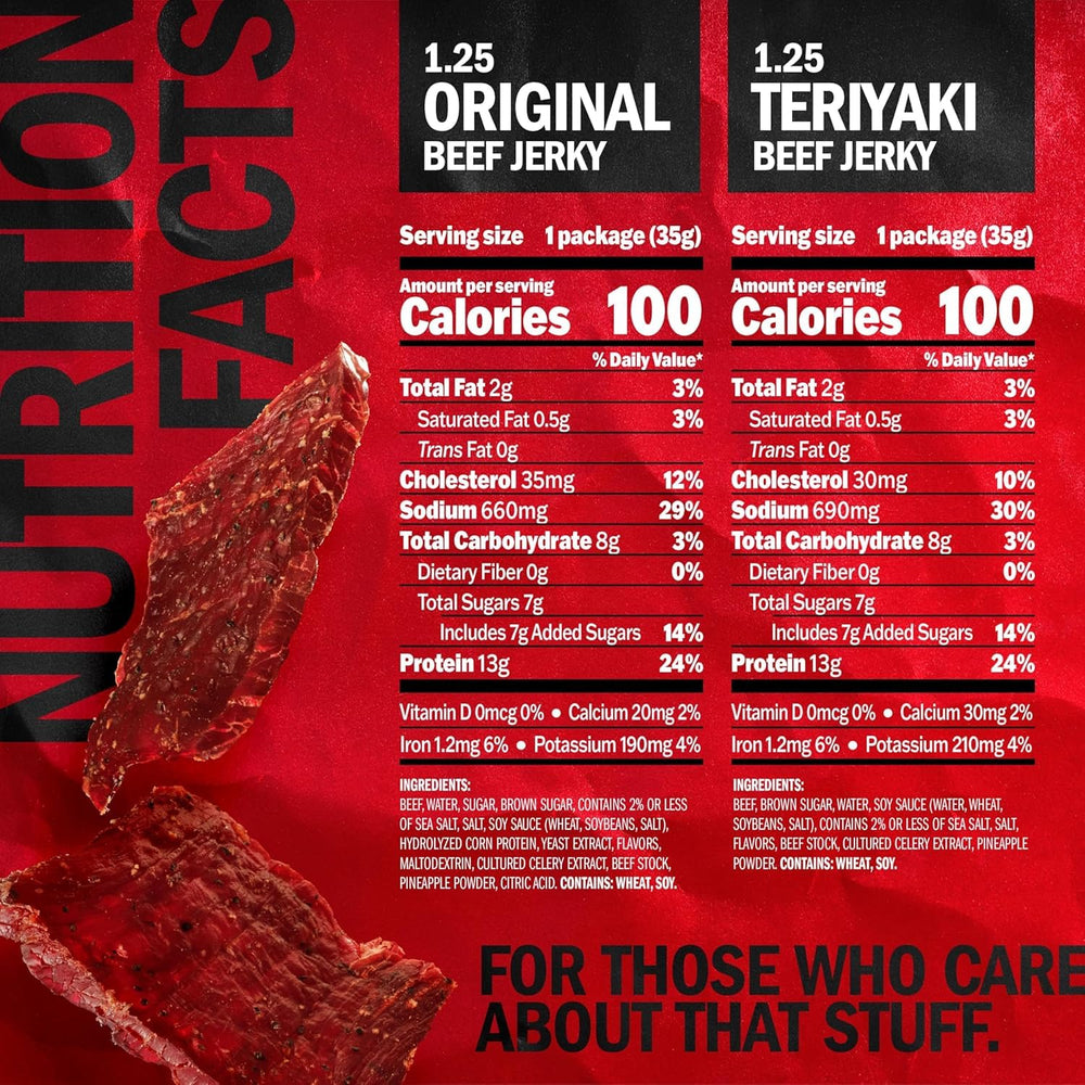 Jack Link's close-up of jerky texture highlighting tender, smoked meat
