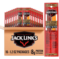 Jack Link's front packaging showing 16-pack convenience and portability